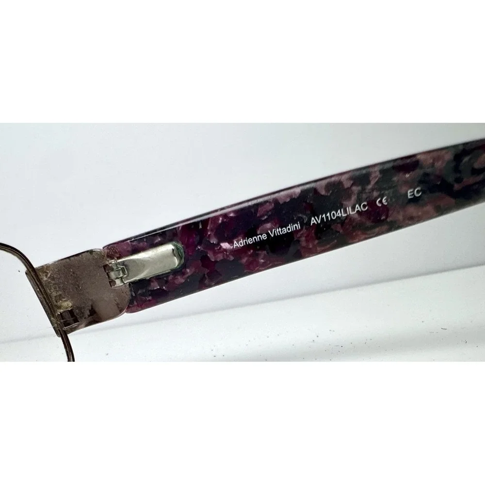 Adrienne Vittadini AV1104 Lilac Eyeglasses‎ 53-17-135 Purple Marble Frames Only